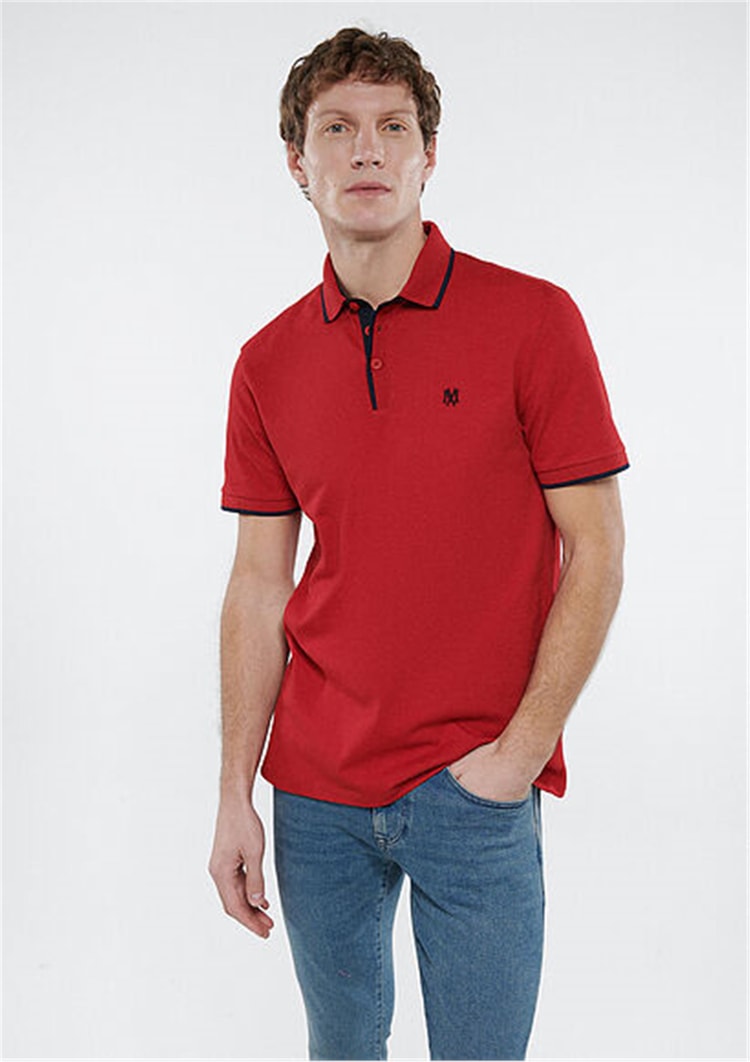 Mavi M062373-28441 Kırmızı Erkek Fitted Polo T-Shirt