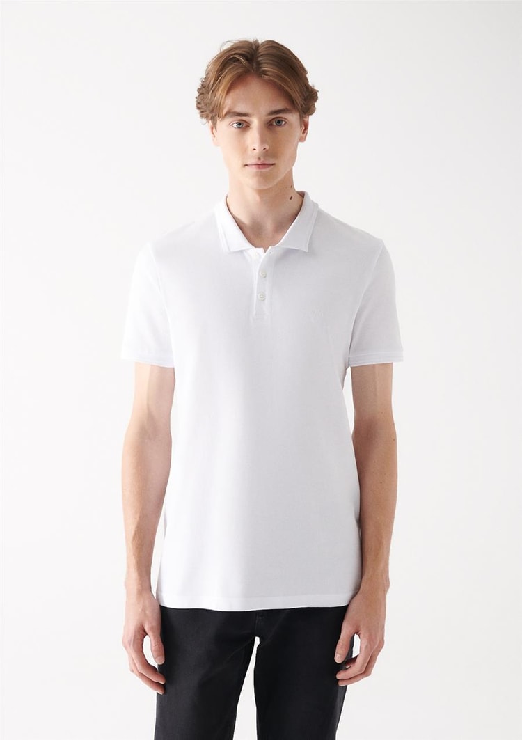 Mavi M064946-27879 Beyaz Erkek Polo T-Shirt