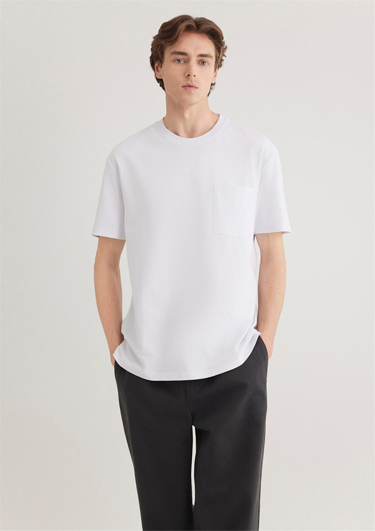 Mavi M066248-620 Beyaz Erkek T-Shirt