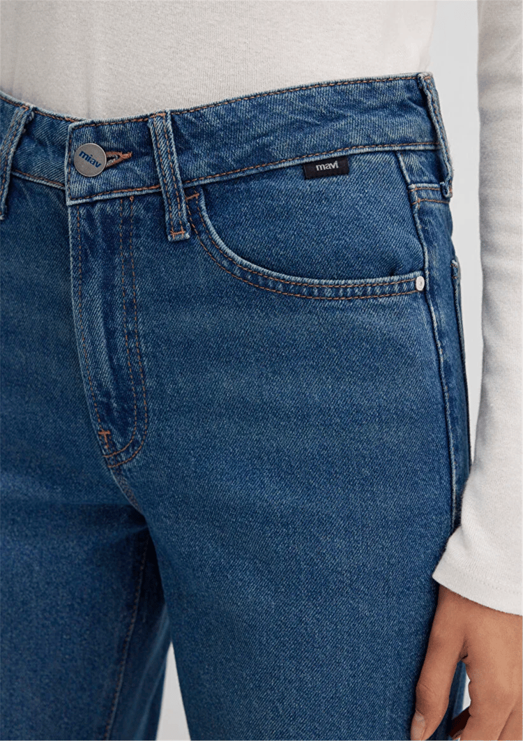 Mavı M1010299-91180 Mıav Dark Shaded Denım Kadın Flare, Boot Cut Denım Pantolon