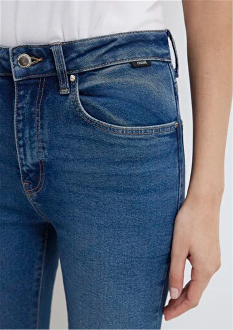 Mavı M101048-85290 Vıola Dark Brushed Premıum Blue Kadın Slım Straıght Denım Pantolon