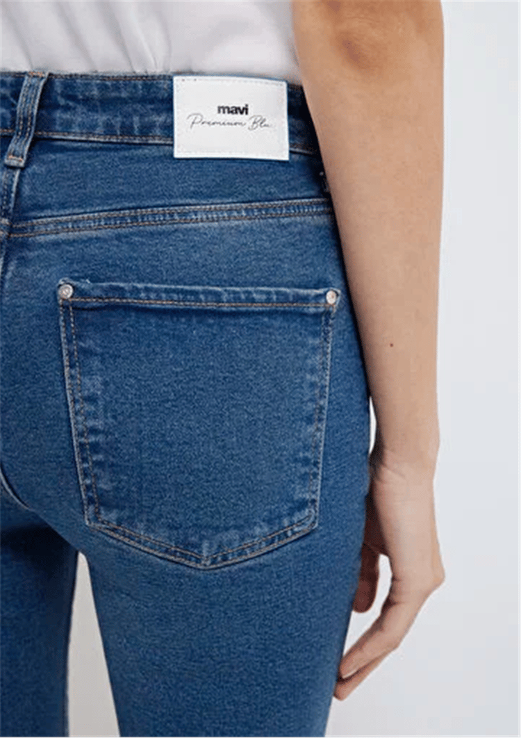 Mavı M101048-85290 Vıola Dark Brushed Premıum Blue Kadın Slım Straıght Denım Pantolon