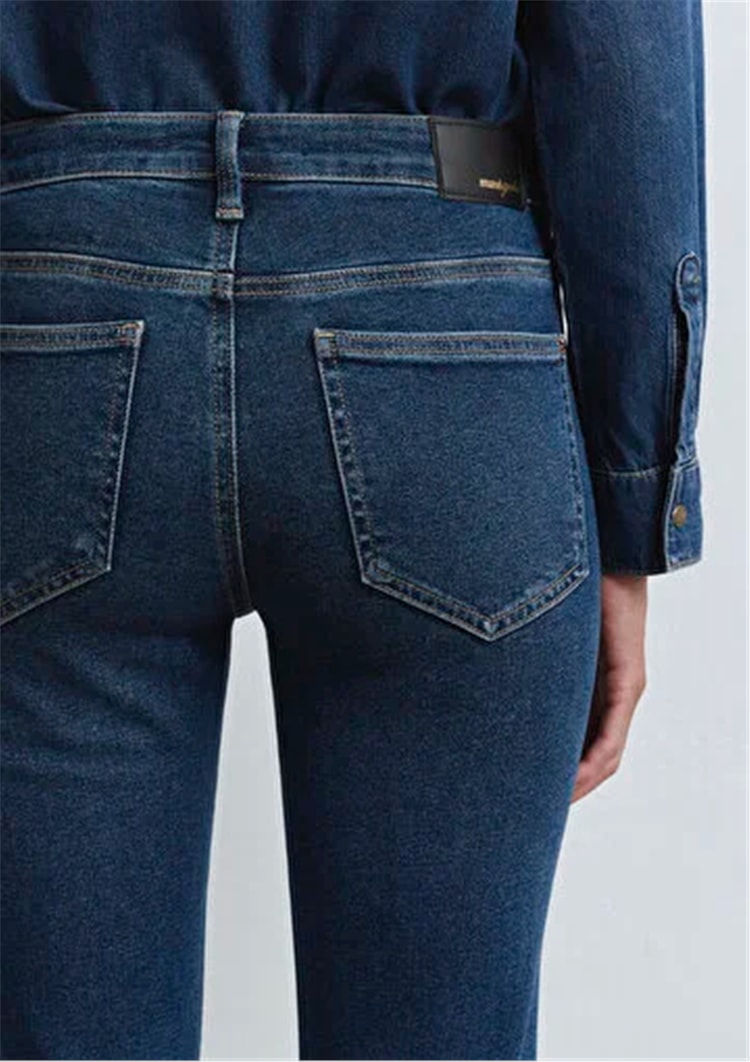 Mavı M101225-80680 Marıa Dark Blue Gold Denım Kadın Flare Boot Cut Denım Pantolon