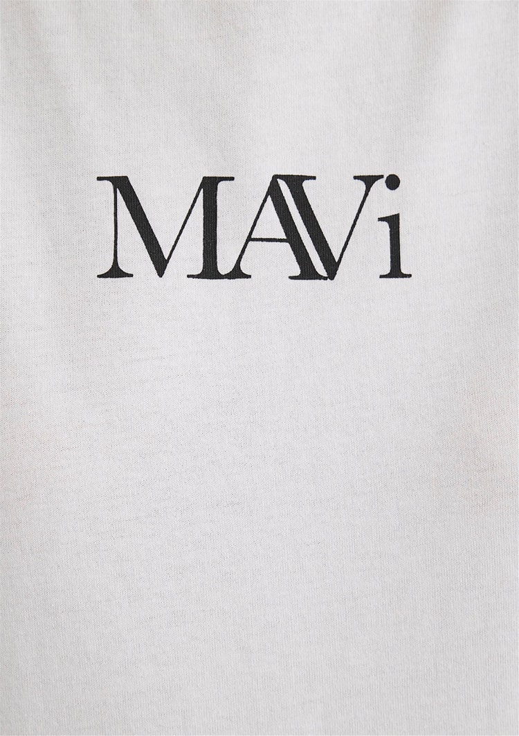 Mavi M1611594-620 Beyaz Kadın Regular Mavi Logo T-Shirt