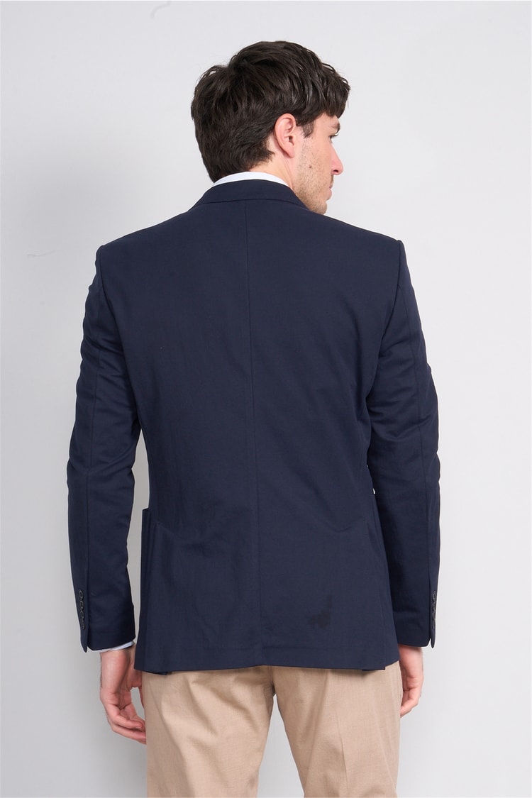 Mentality 4007 Erkek Mono Yaka Slimfit Tek Ceket Lacivert