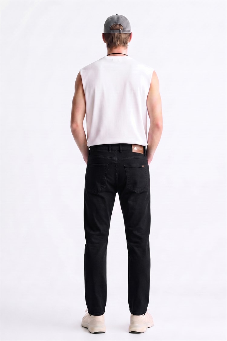 Mentality 6443 Erkek Proton Slim Fit Kot Pantolon Siyah