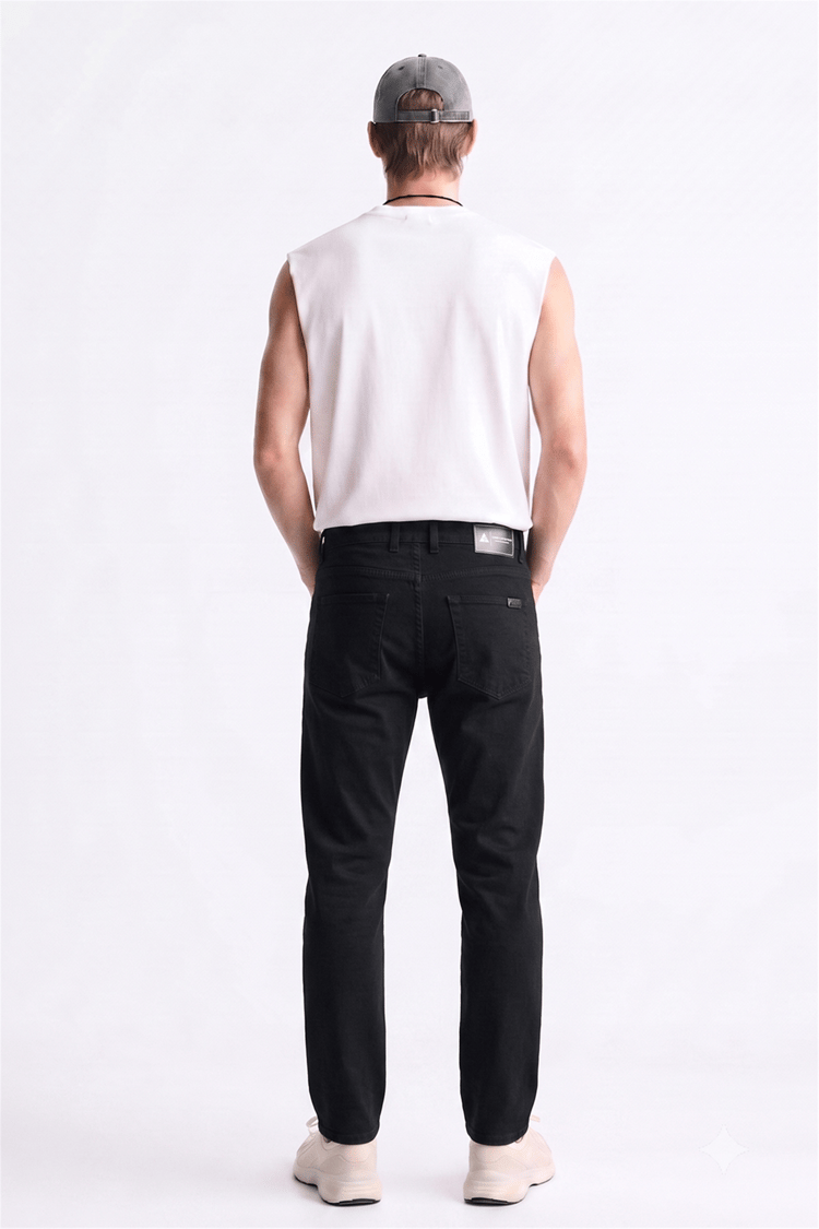 Mentality 6577 Erkek Baggy Relax Kot Pantolon Siyah