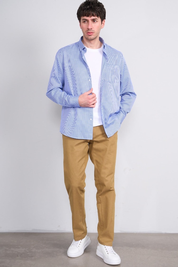 Mentality 6738 Erkek Regular Yan Cep Pantolon Camel