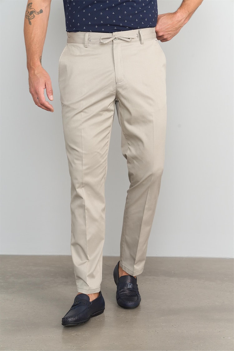 Mentality 8110 Erkek Oregon Gabardin Pantolon Bej