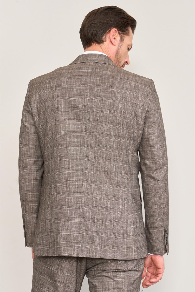 Mentality 9120 Erkek Mono Yaka Slim Fit Takım Elbise Kahve