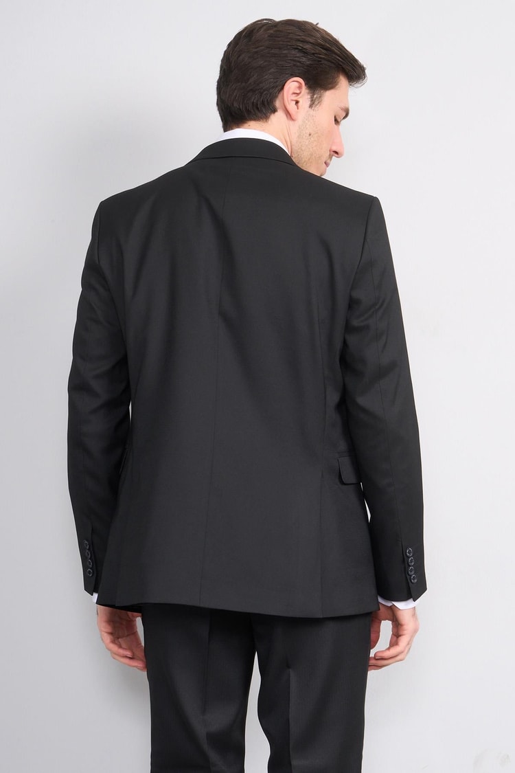 Mentality 9176 Erkek Kırlangıç Yaka Slim Fit Takım Elbise Siyah