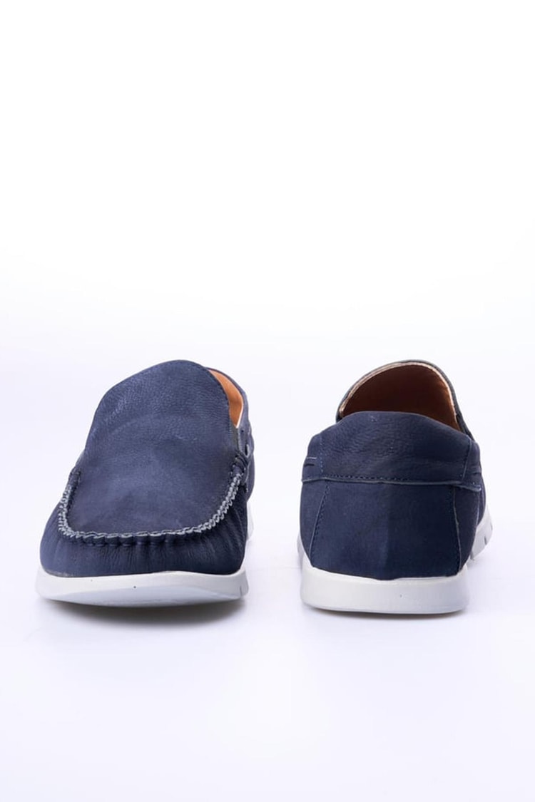 Meva 414 Lacivert Nubuk Erkek Deri Poli Taban Comfort Ayakkabı