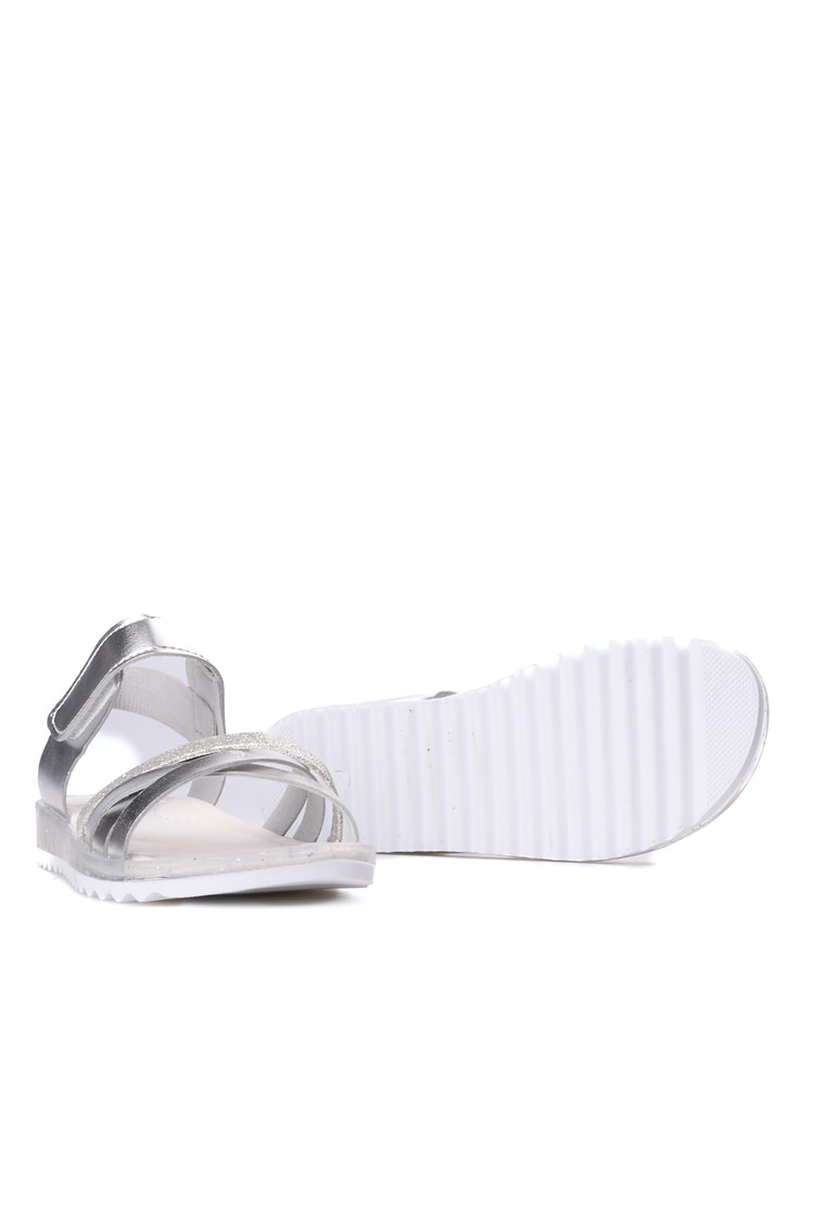Mınıcan  Sa-F-011 Grı 07 Fılet Kız Cocuk Sandalet