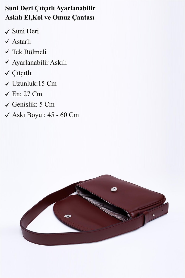 Mıyamıra Shk150 Bordo Kadın Omuz Cantası