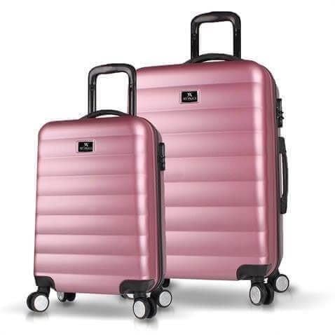 My Valice Colors Abs Kabin ve Orta Boy Rose Gold  2'li Valiz Seti