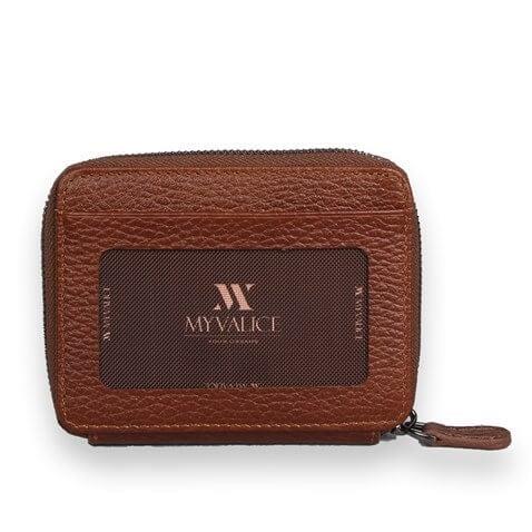 My Valice Unisex Hakiki Deri Cüzdan ve Kartlık 1816 Taba