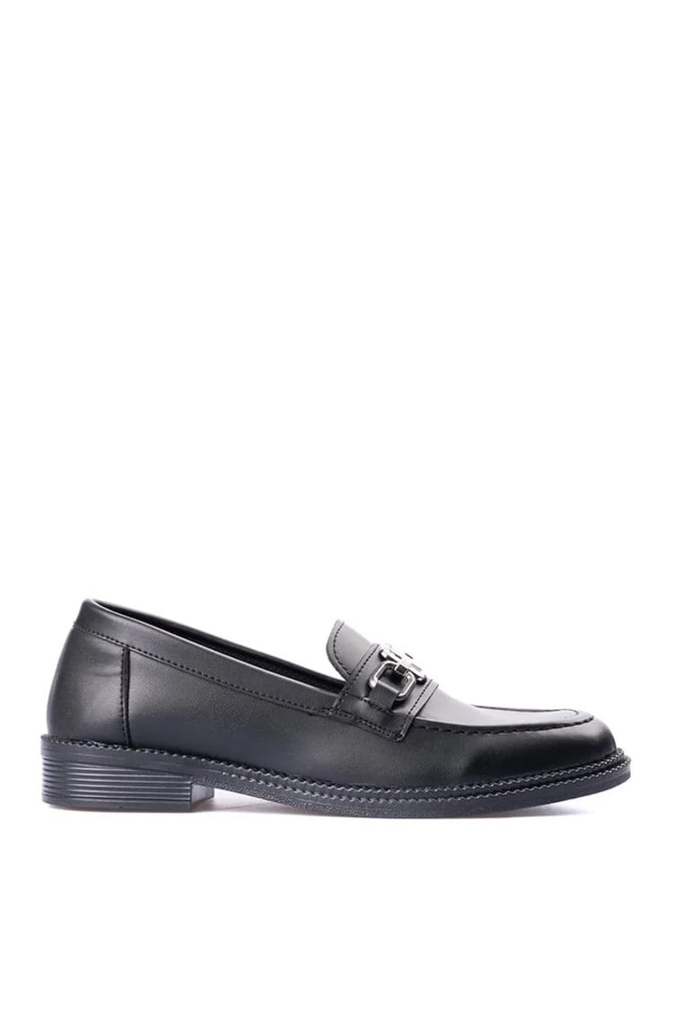 Nene 2141 Siyah Kadın Loafer Ayakkabı