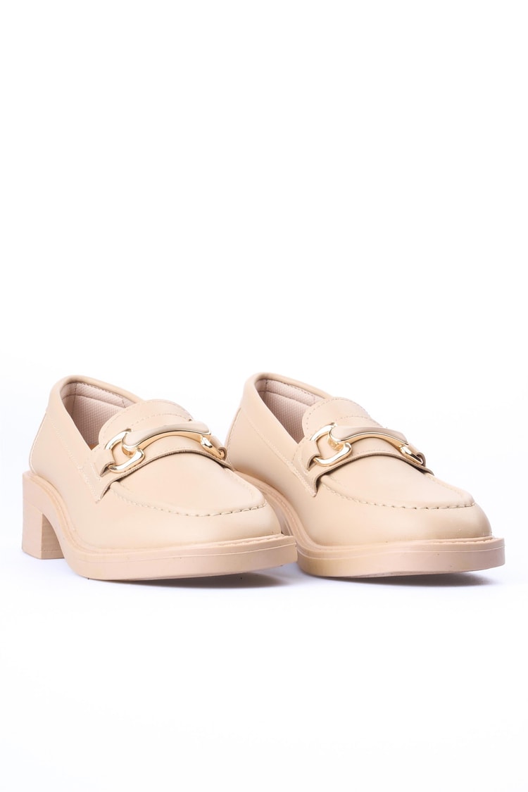 Nene 2145 Bej Kadın Loafer Ayakkabı