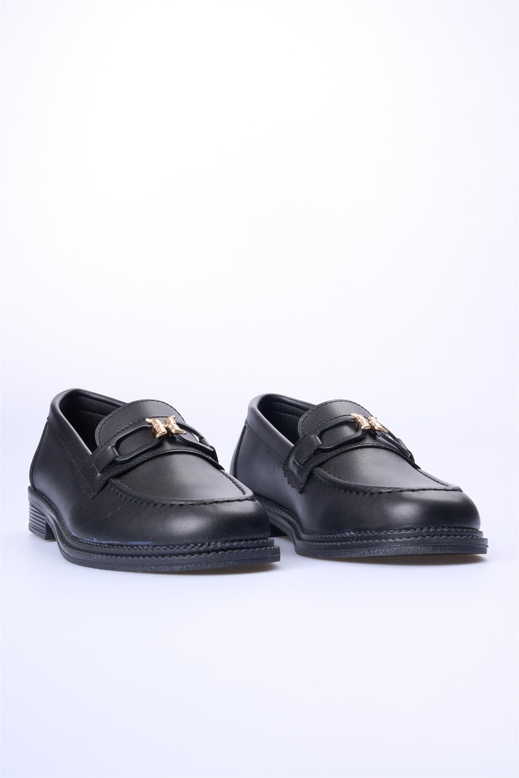 Nene 2145 Siyah Kadın Loafer Ayakkabı