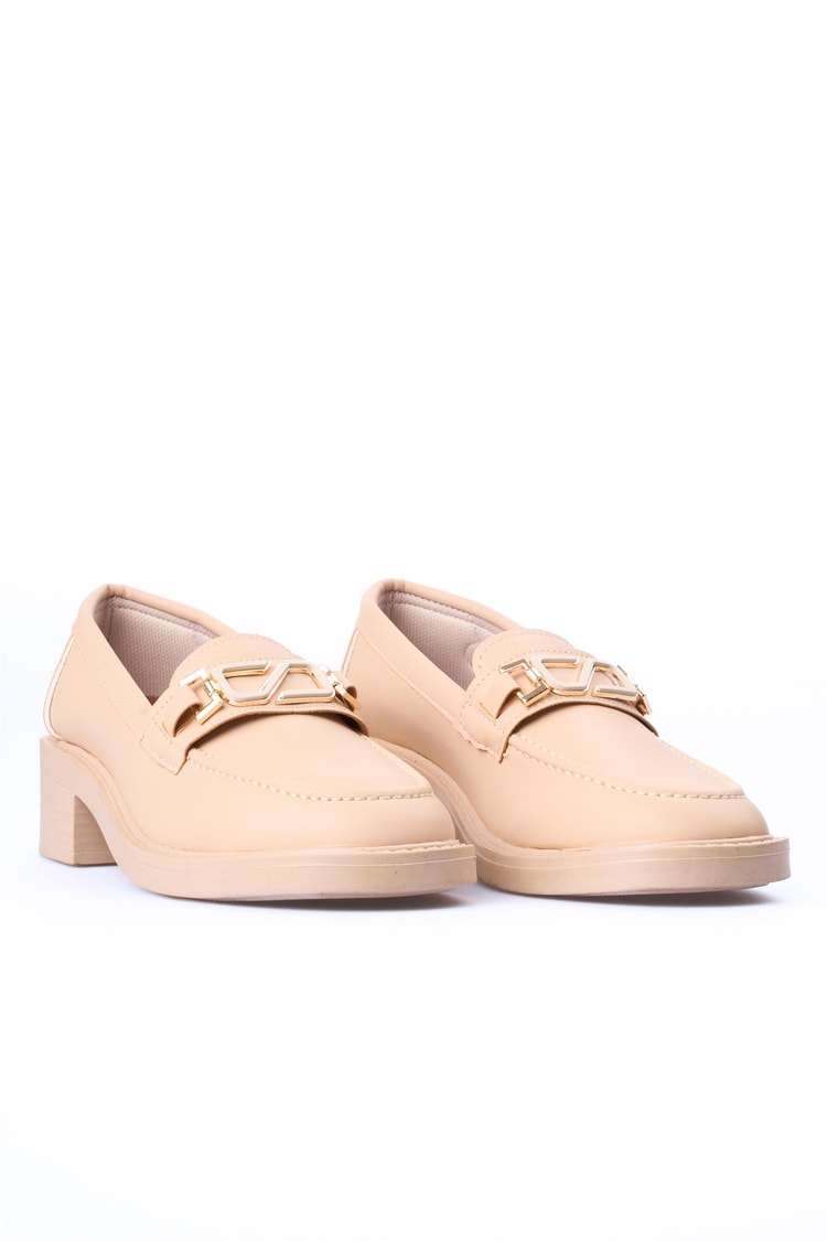 Nene 2344 Bej Kadın Loafer Ayakkabı