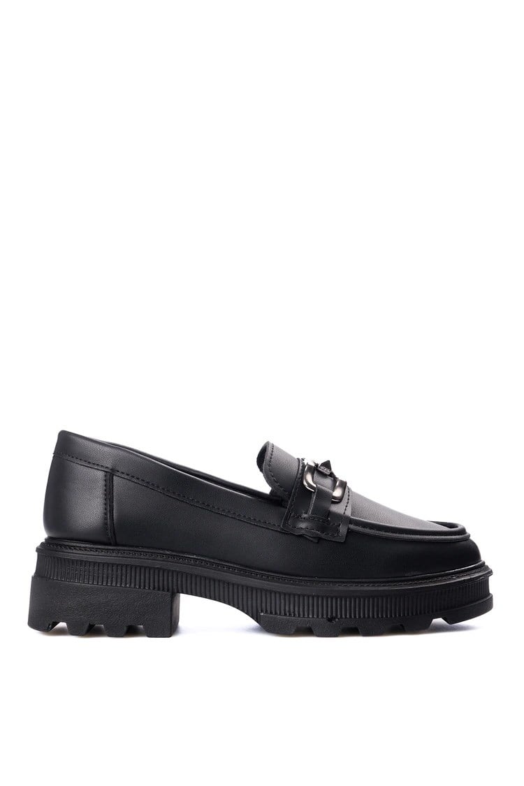 Nene 2468 Siyah Kadın Loafer Ayakkabı