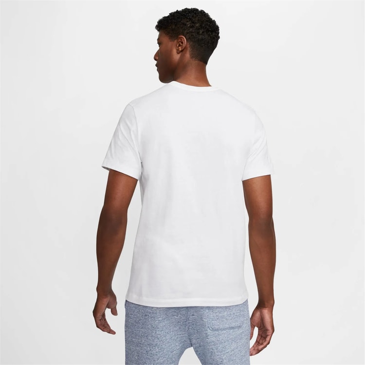 Nıke Ar4997 Sportswear Club T-Shırt 100 Whıte/Black/Unıversıty Red Erkek T-Shırt
