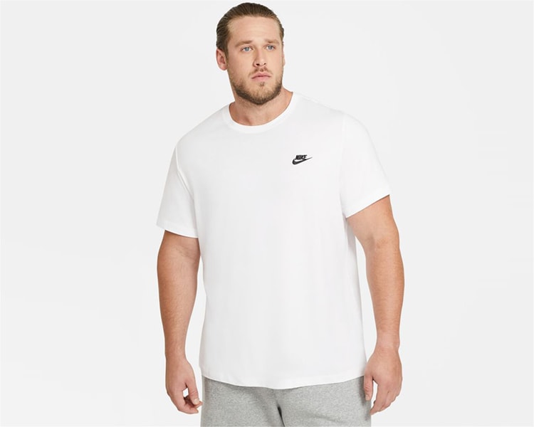 Nıke Ar4997 Sportswear Club T-Shırt 101 Whıte/Black Erkek T-Shırt