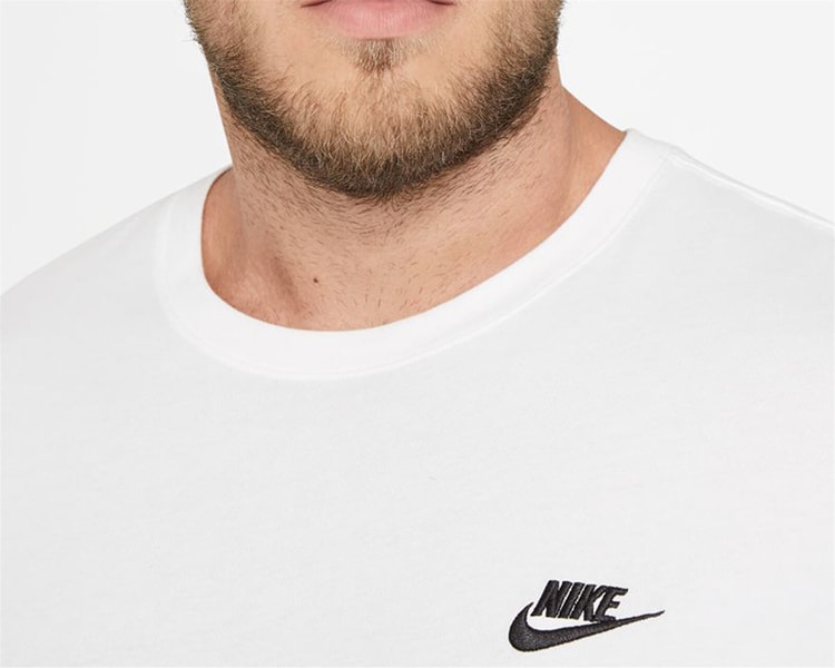 Nıke Ar4997 Sportswear Club T-Shırt 101 Whıte/Black Erkek T-Shırt