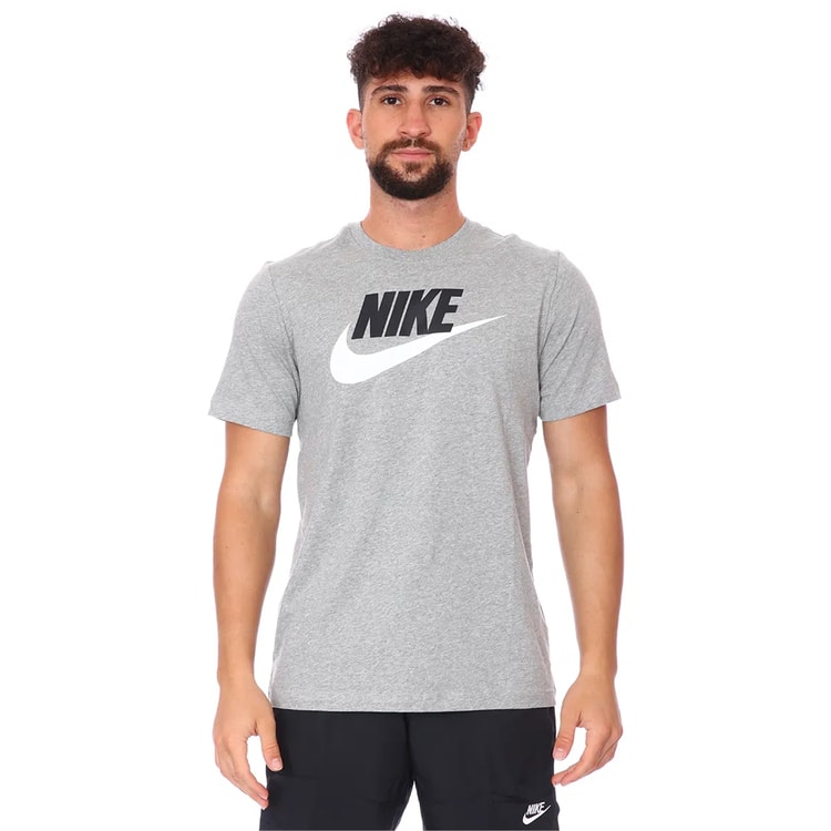 Nıke Ar5004 Sportswear T-Shırt 063 Dk Grey Heather/Black/Whıte Erkek T-Shırt