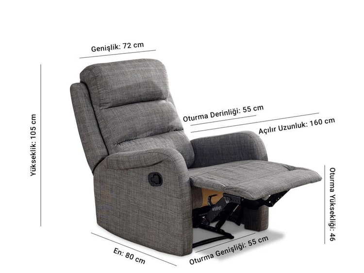 Niron Comfort Fonksiyonel Tekli Koltuk TV / Baba Koltuğu - Berjer
