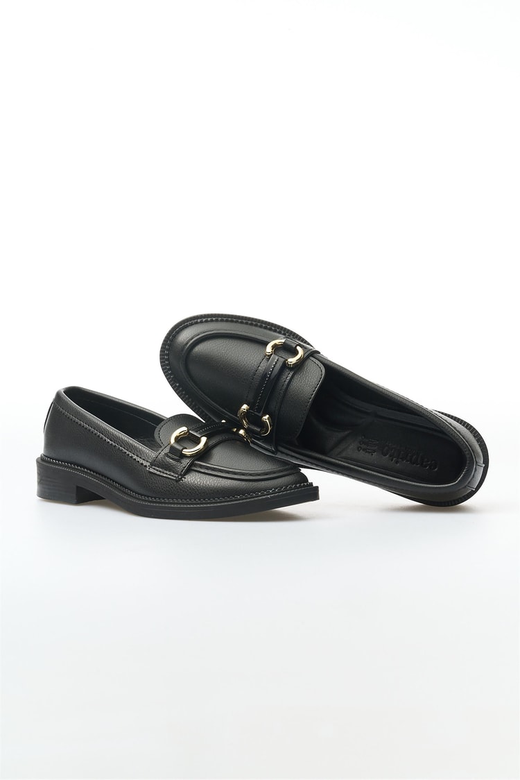 Oflaz 1152 201 Siyah Kadın Loafer Ayakkabı
