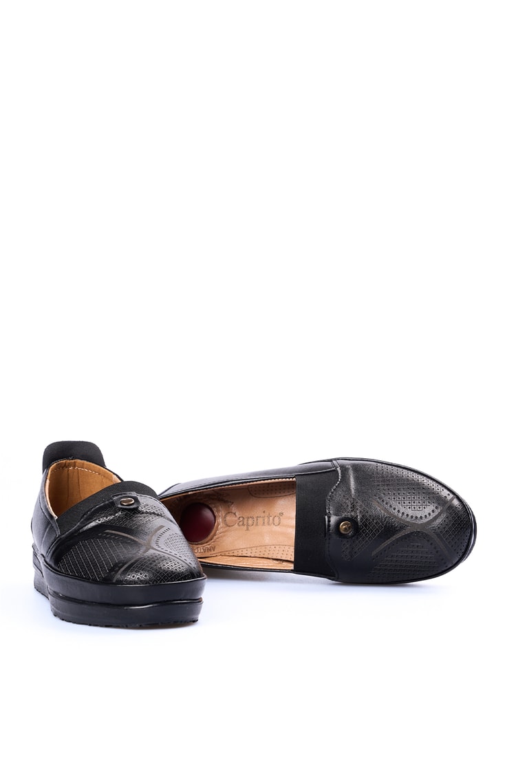 Oflaz 1194Y 379 Sıyah Cılt Bayan Comfort Ayakkabı