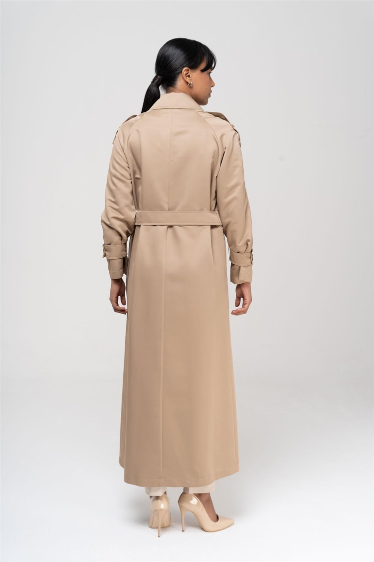 Olcay 6538 3001 Camel Kadın Polyester Trençkot