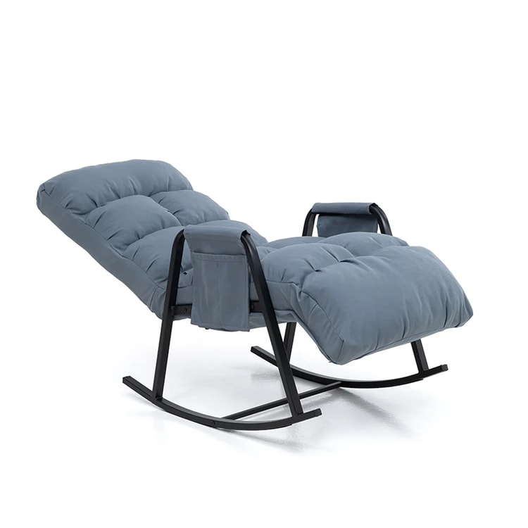Pafu Lena Outdoor Bahçe Su Geçirmez Fonksiyonel Sallanan Koltuk - Gri-Mavi