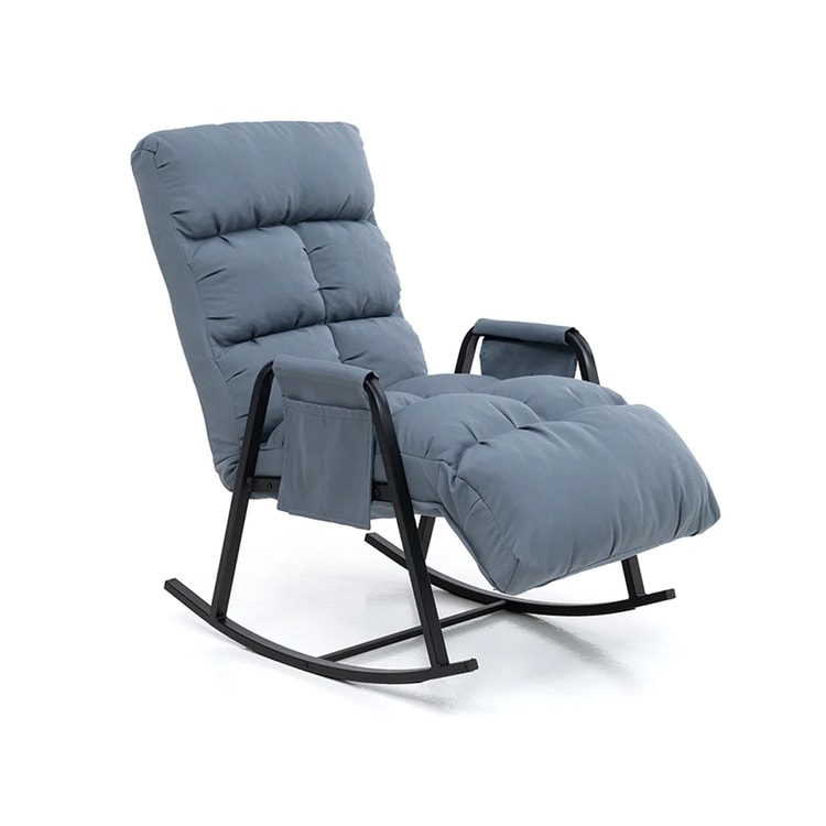 Pafu Lena Outdoor Bahçe Su Geçirmez Fonksiyonel Sallanan Koltuk - Gri-Mavi