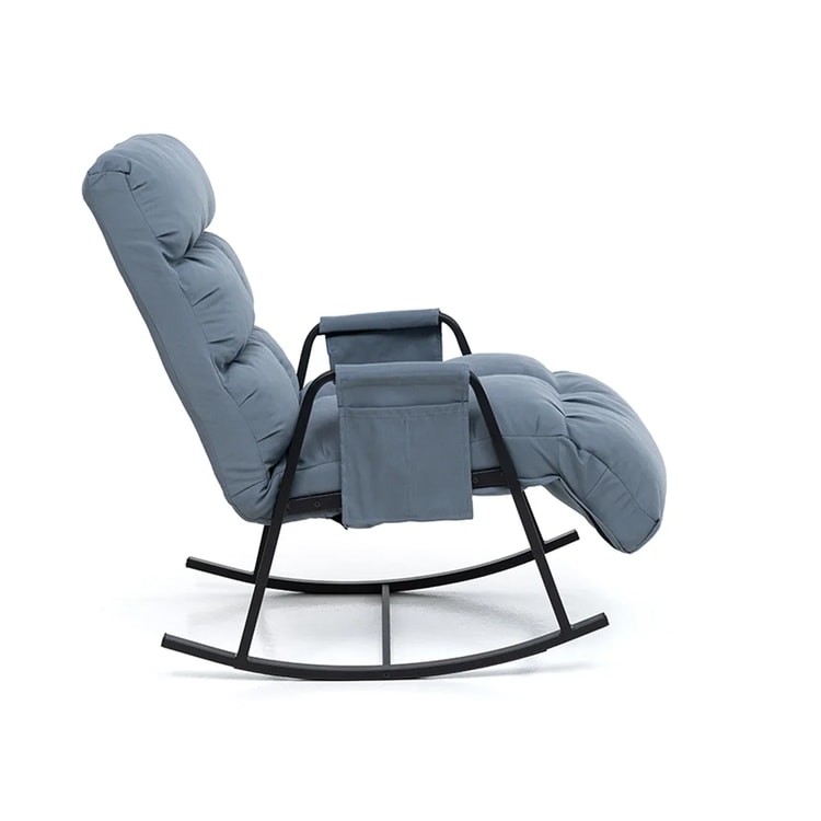 Pafu Lena Outdoor Bahçe Su Geçirmez Fonksiyonel Sallanan Koltuk - Gri-Mavi