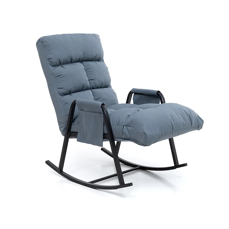 Pafu Lena Outdoor Bahçe Su Geçirmez Fonksiyonel Sallanan Koltuk - Gri-Mavi