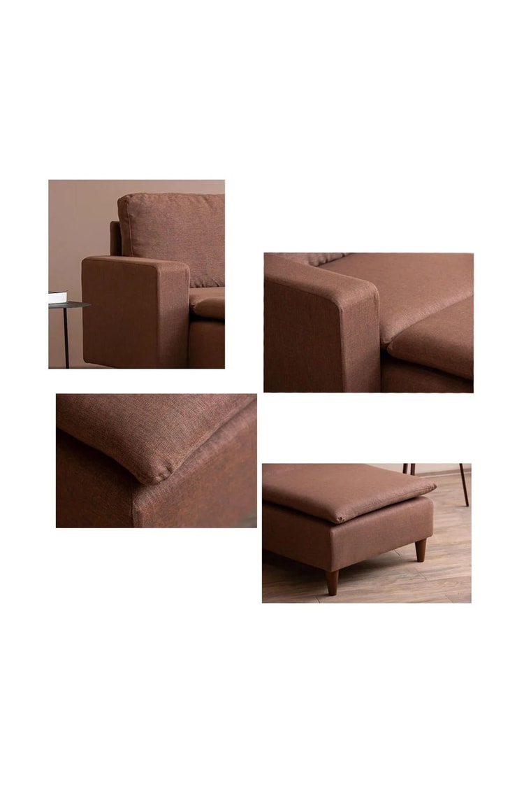 Pafu Lungo Modüler Daybed - Açık Kahverengi