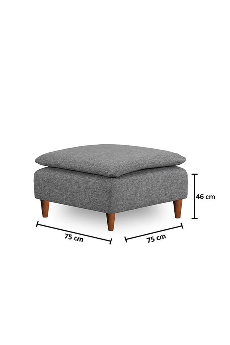 Pafu Lungo Puf 75*75 - Gri