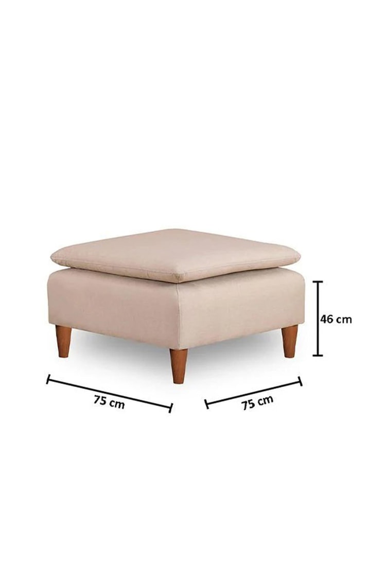 Pafu Lungo Puf 75*75 - Krem