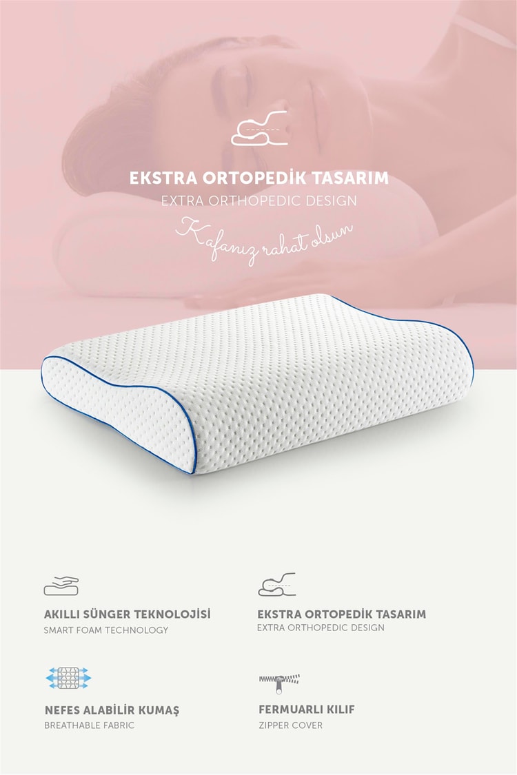 Pafu Visco Boyun Destekli Ortopedik Yastık