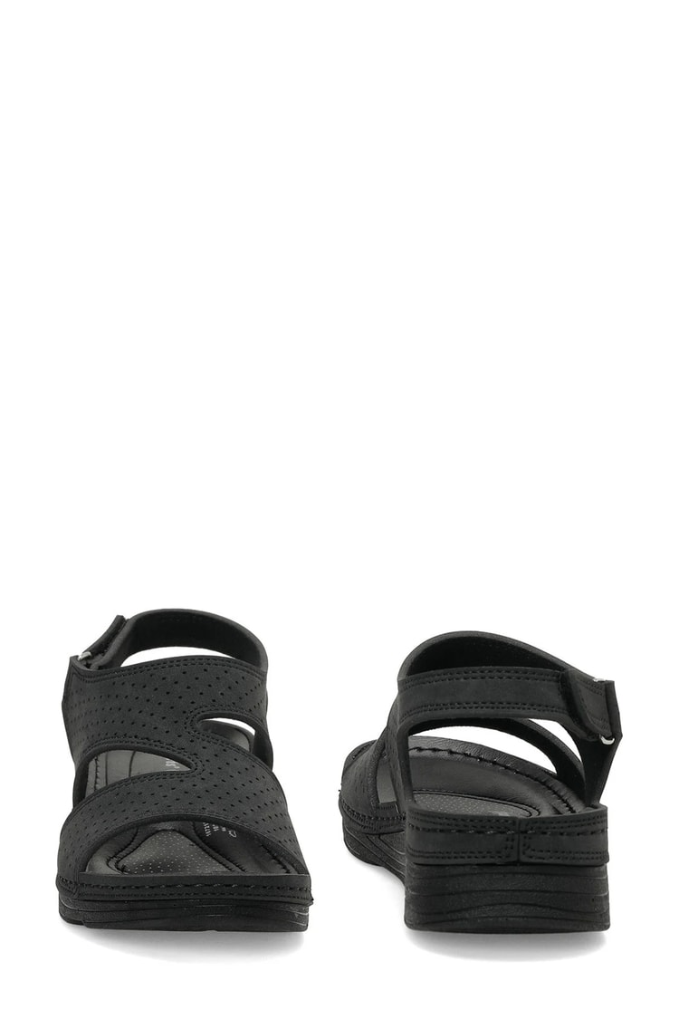 Polarıs A10225090212020 6M 167215.Z6Fx Sıyah Kadın Geleneksel Comfort Duz Sandalet