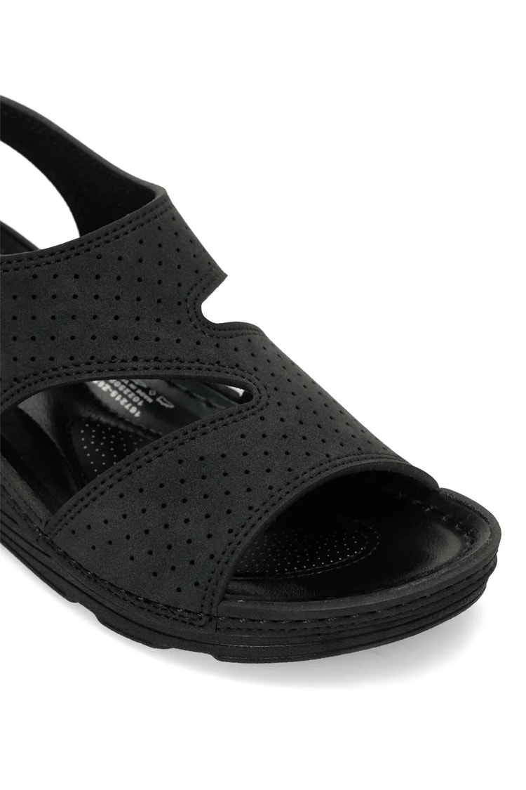 Polarıs A10225090212020 6M 167215.Z6Fx Sıyah Kadın Geleneksel Comfort Duz Sandalet