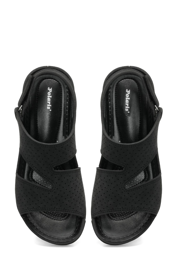 Polarıs A10225090212020 6M 167215.Z6Fx Sıyah Kadın Geleneksel Comfort Duz Sandalet