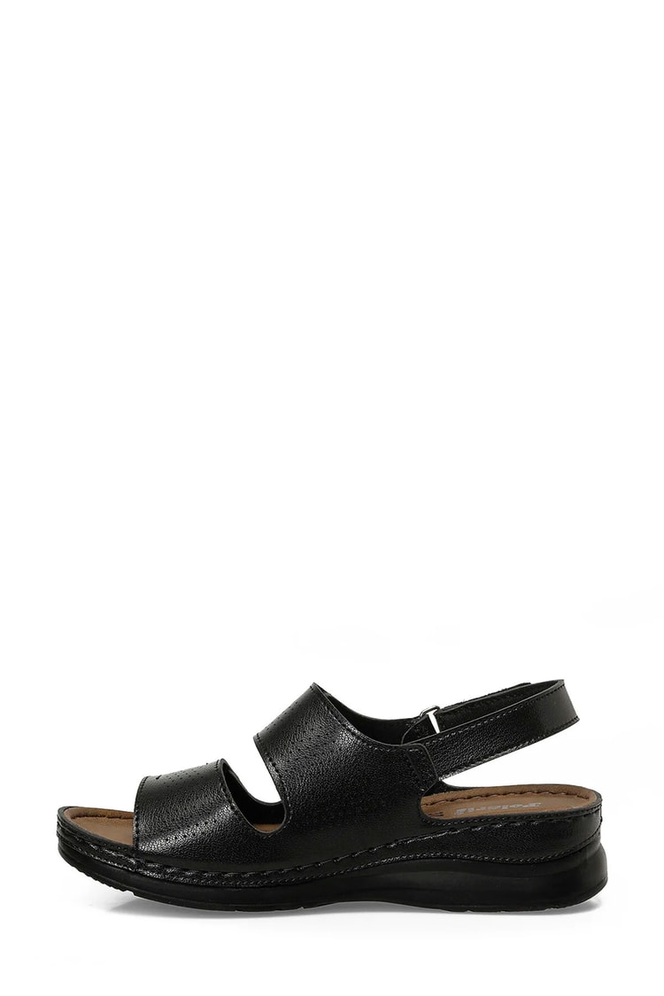 Polarıs A10225092912020 6M 167252.Z6Fx Sıyah Kadın Geleneksel Comfort Duz Sandalet