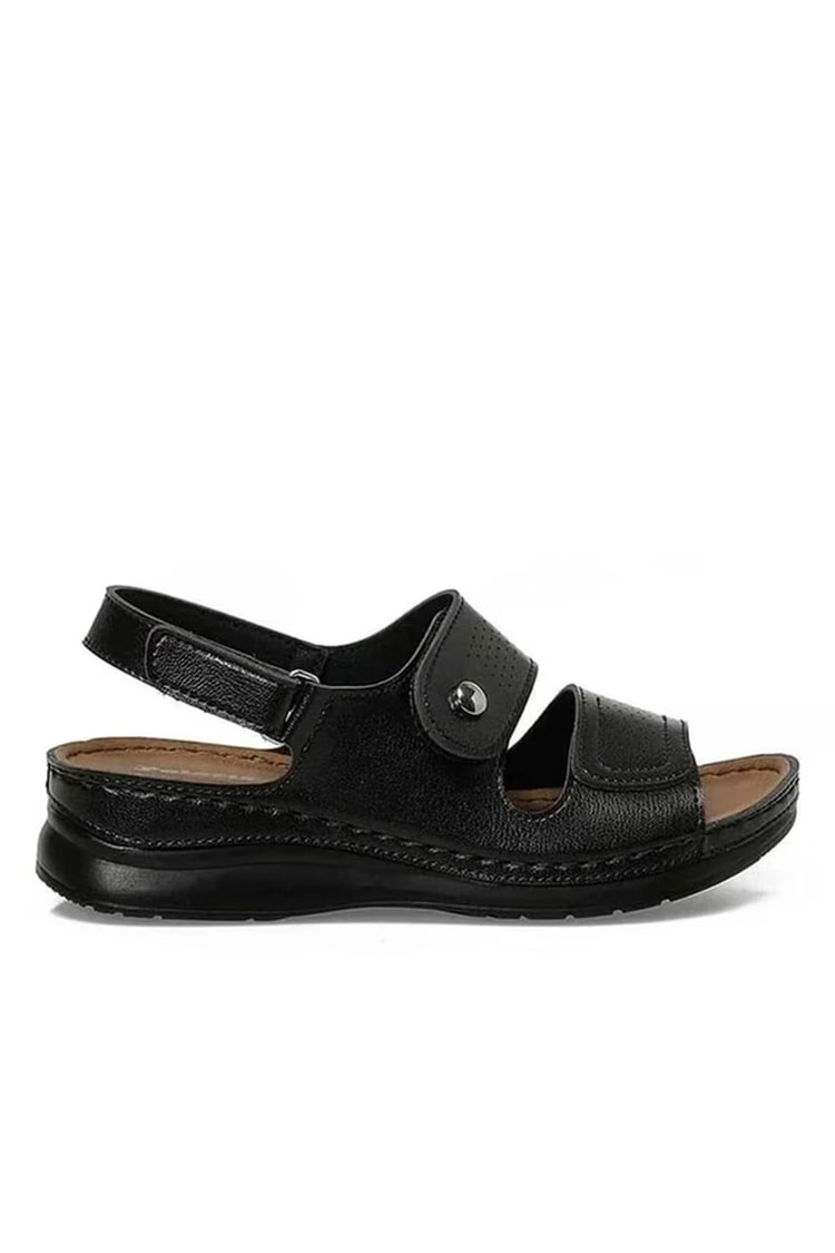 Polarıs A10225092912020 6M 167252.Z6Fx Sıyah Kadın Geleneksel Comfort Duz Sandalet