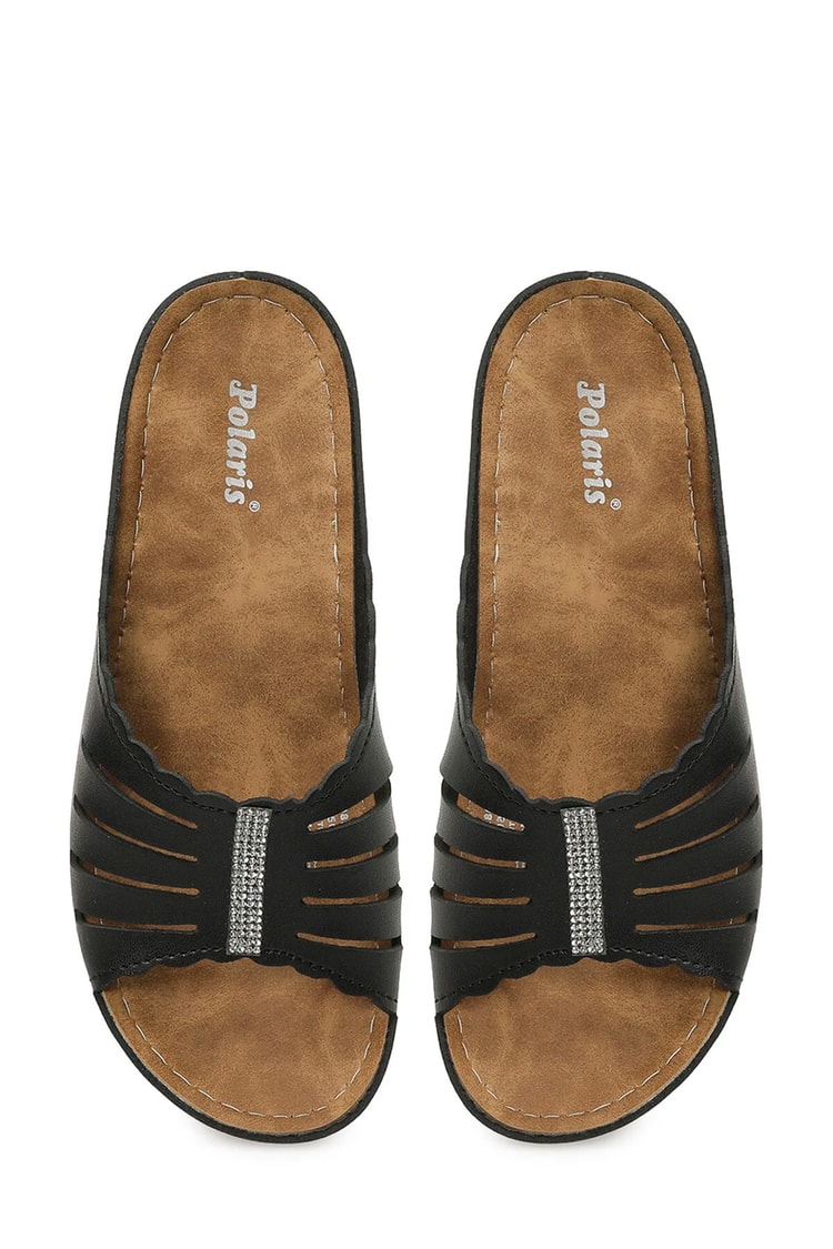 Polarıs A10225095212020 6M 161908.Z6Fx Sıyah Kadın Geleneksel Comfort Duz Terlık