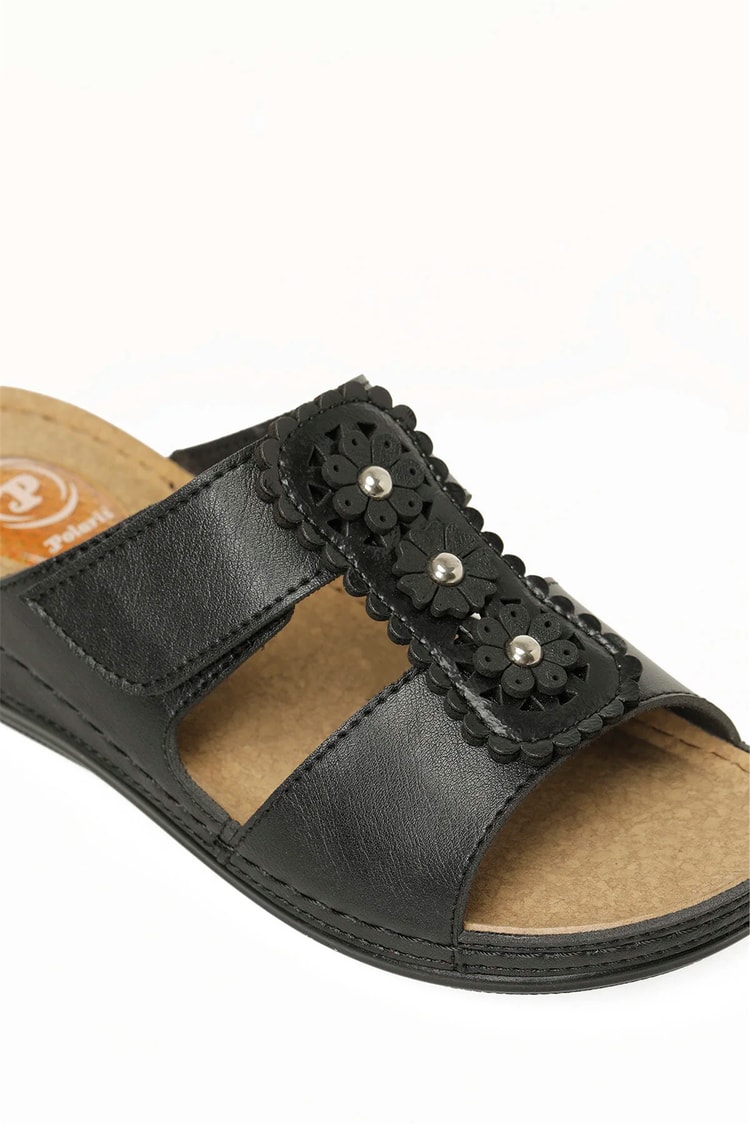 Polarıs A10225097212020 6M 167235.Z6Fx Sıyah Kadın Geleneksel Comfort Duz Terlık