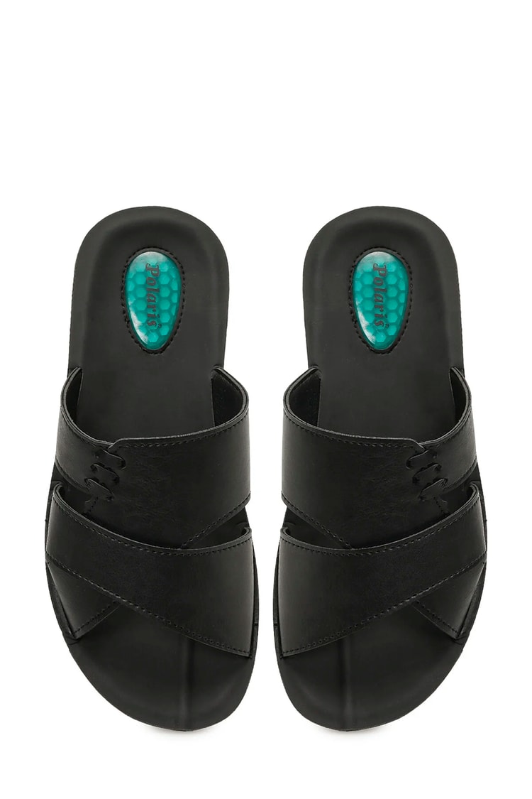 Polarıs A10225101512010 6M 410002.M6Fx Sıyah Erkek Geleneksel Comfort Sandalet