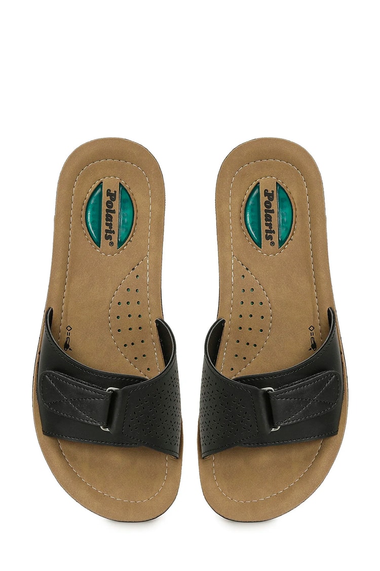 Polarıs A10225105612010 6M 409001.Z6Fx Sıyah Kadın Geleneksel Comfort Terlık